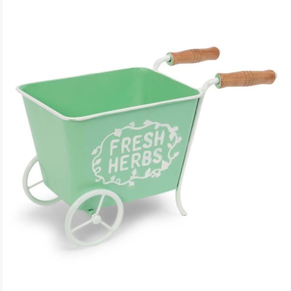 Metal Wheelbarrow Planter “Fresh Herbs” - Picture 2 of 3